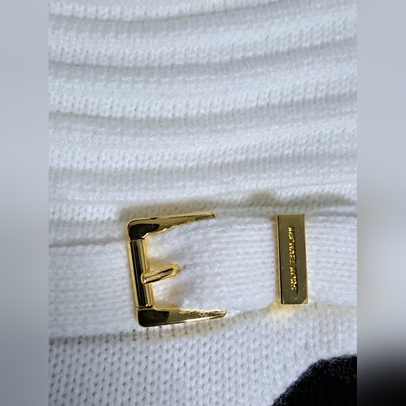 Michael Micheal Kors Cable Knit News Boy Hat Cream Color NWOT - Picture 4 of 8